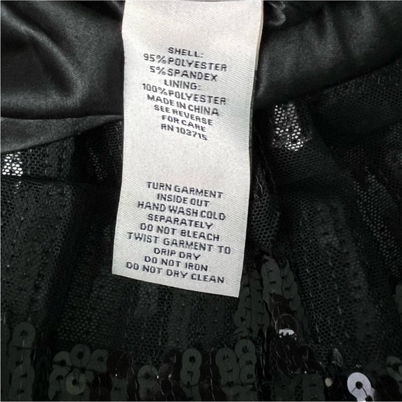 Anthro NANETTE LEPORE Black Wavy Sequin Striped Long Sleeve Dress - Picture 15 of 16